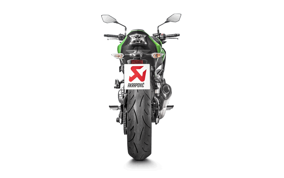 Akrapovic Slip-On Line Titanium Short Einddemper zonder E-keur Kawasaki Z900 2017 - 2019