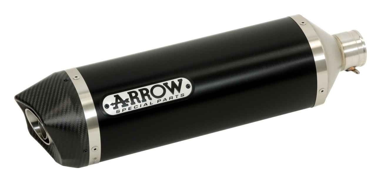 Arrow Volledig Uitlaatsysteem met Thunder Aluminium Dark Einddemper met E-keur incl. Kat. Yamaha Tracer 900 2015 > 2020