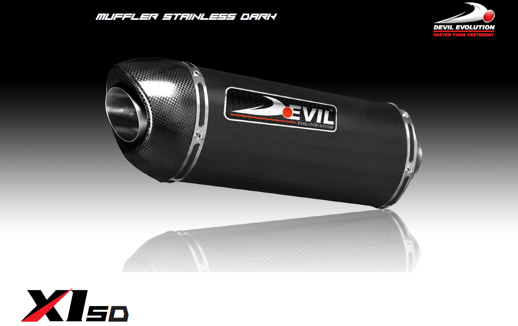 Devil RVS Black X-1 Slip-on APRILIA RSV 1000 99>05