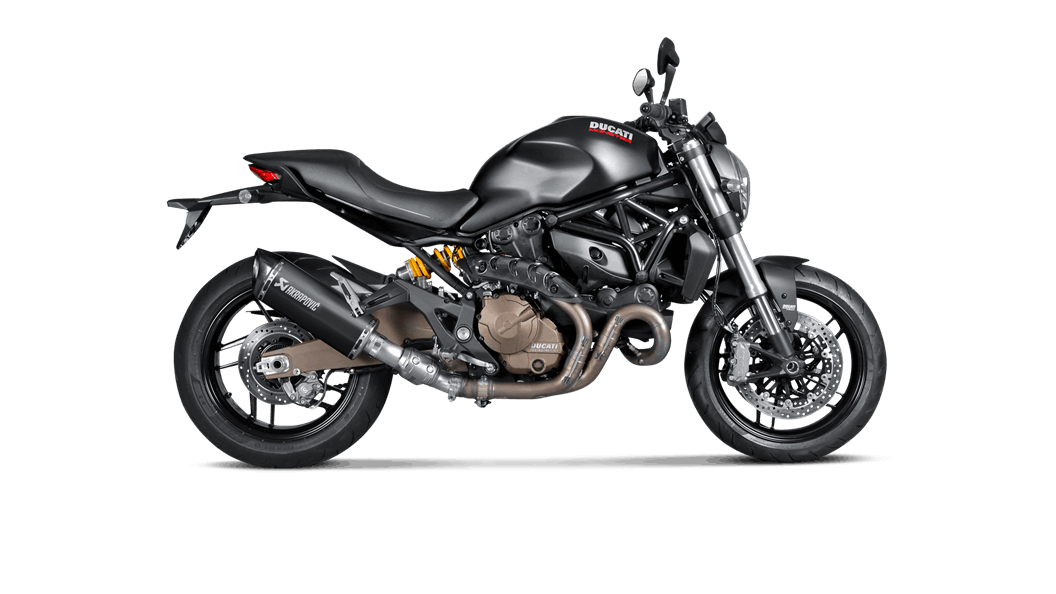 Akrapovic Slip-On Line Titanium Black Einddemper met E-keur incl. Katalysator Linkpipe Ducati Monster 821 2014 > 2016