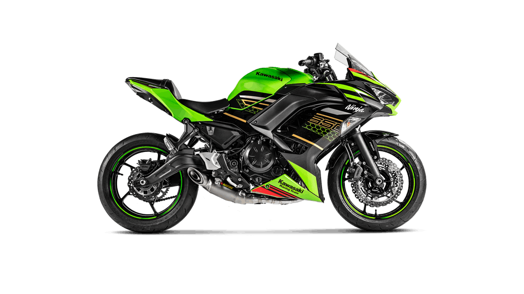 Akrapovic Racing Line Titanium Volledig Uitlaatsysteem zonder E-keur Kawasaki Ninja 650 2017 > 2022