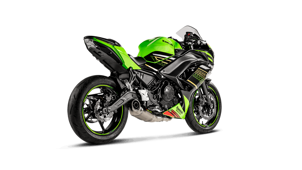 Akrapovic Racing Line Titanium Volledig Uitlaatsysteem zonder E-keur Kawasaki Ninja 650 2017 > 2023