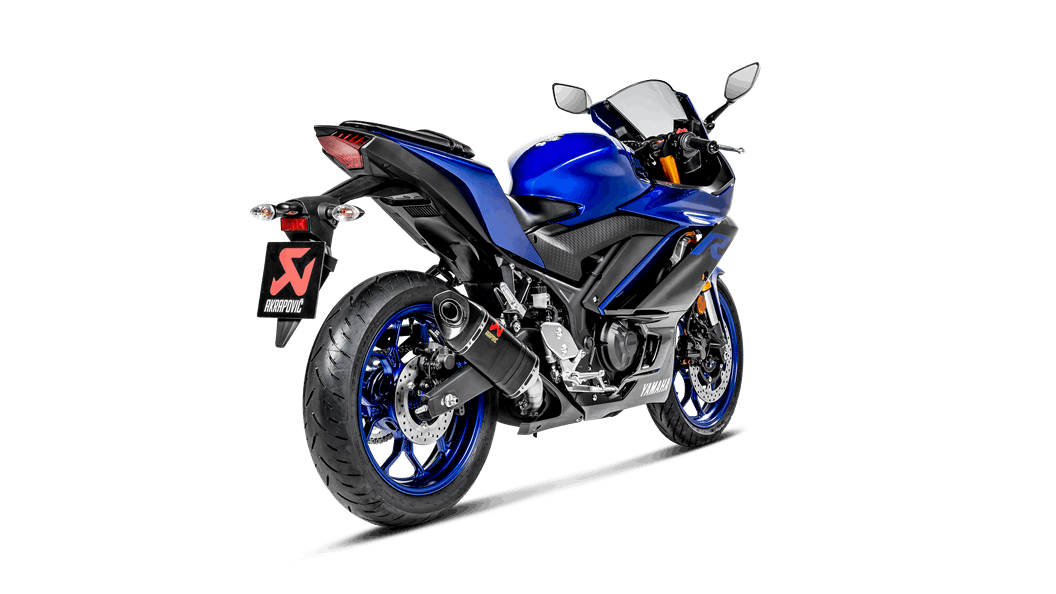 Akrapovic Slip-On Line Carbon Einddemper met E-keur Yamaha YZF-R3 2015 > 2021
