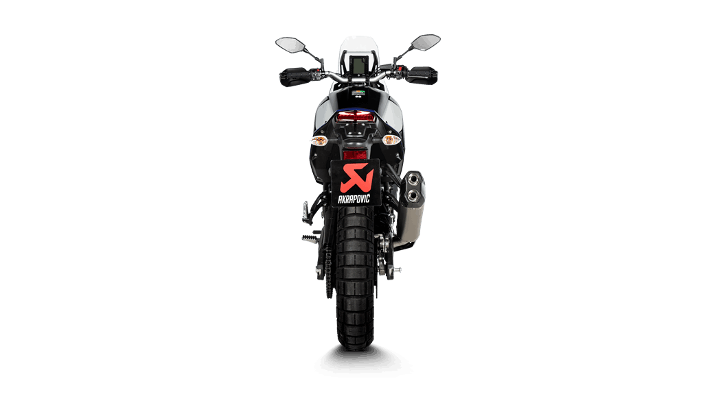 Akrapovic Volledig Uitlaatsysteem incl. Slip-on Line Titanium Einddemper met E-keur en RVS Decat Voorbochten Yamaha Tenere 700 2019 > 2022