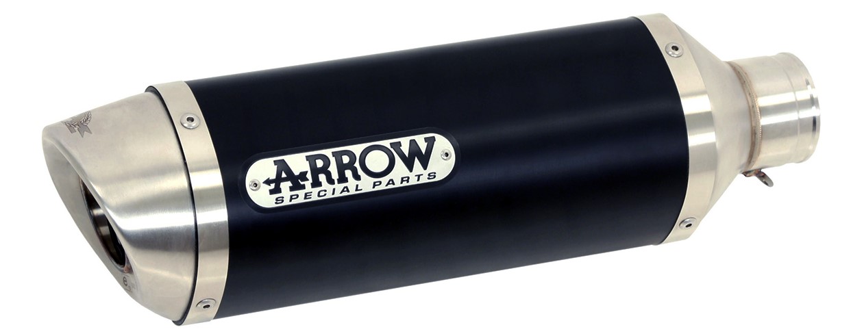 Arrow Thunder Aluminium Black Slip-on Einddemper met E-keur incl. Linkpipe 71675MI KTM Duke 125 2017 > 2020