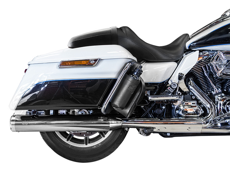 ByKern Premium RVS Polished Einddemper Set (L+R) met regelbaar geluidssysteem met E-keur Harley Davidson Touring 1999 > 2008
