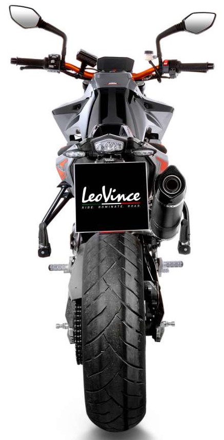 Leovince LV One Evo Carbon Slip-on Einddempermet E-keur KTM 790 Duke 2018 > 2020