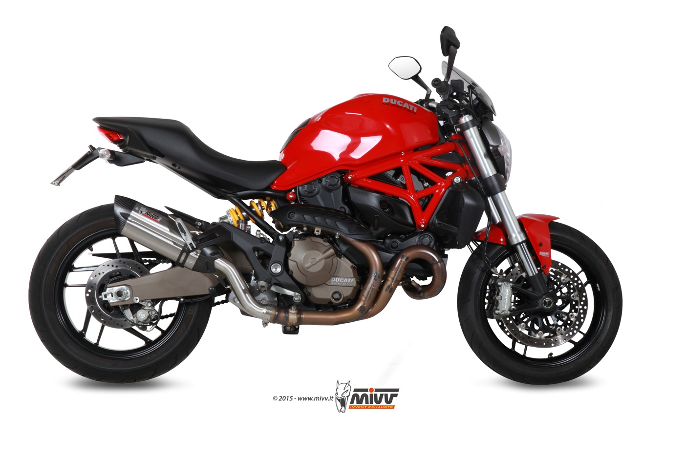Mivv Suono RVS Slip-on Einddemper met E-keur Ducati Monster 821 2014 > 2017