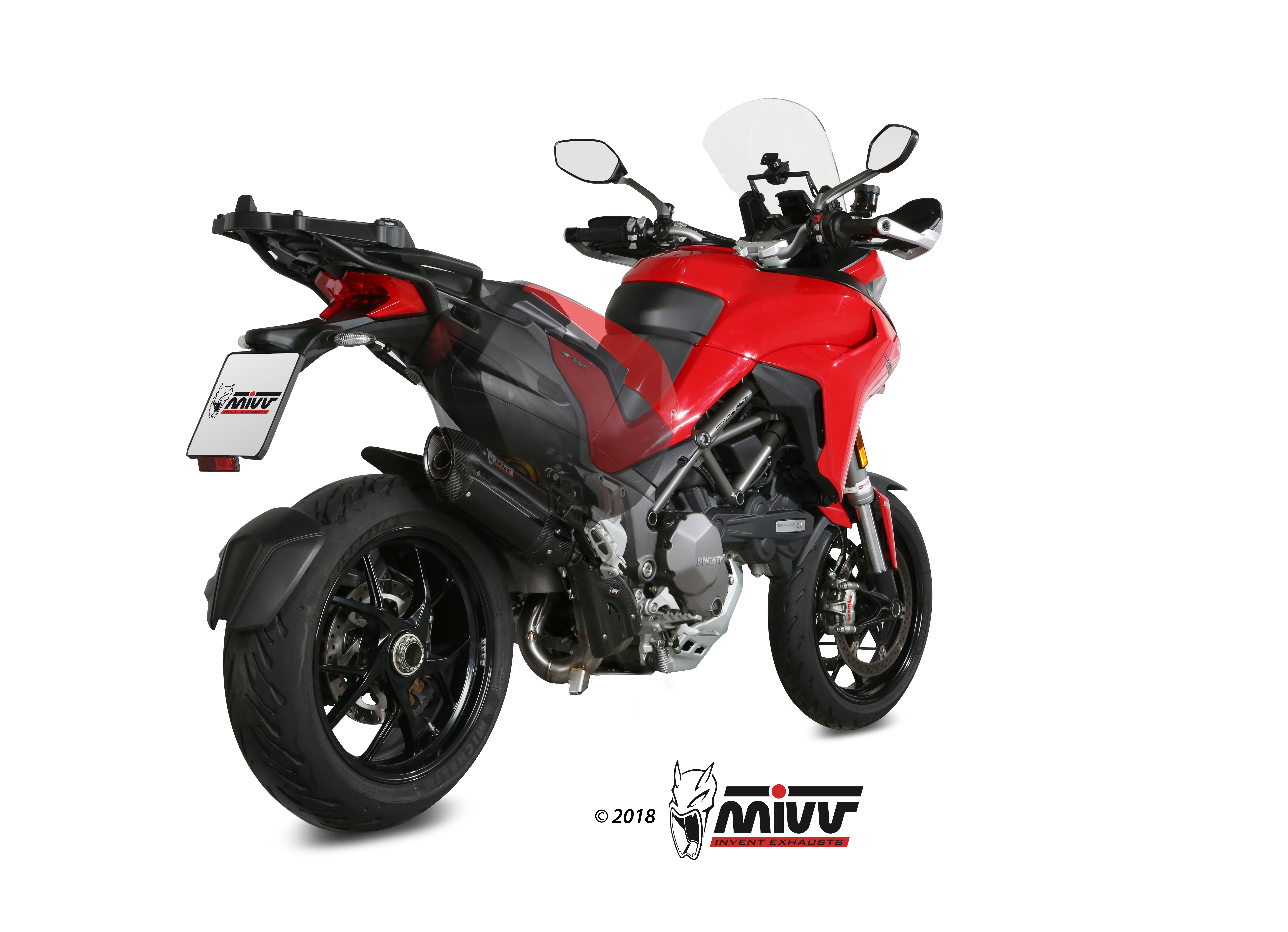 Mivv Suono RVS Black Slip-on Einddemper zonder E-keur incl. Decat Pipe Ducati Multistrada 1260 2018 > 2020