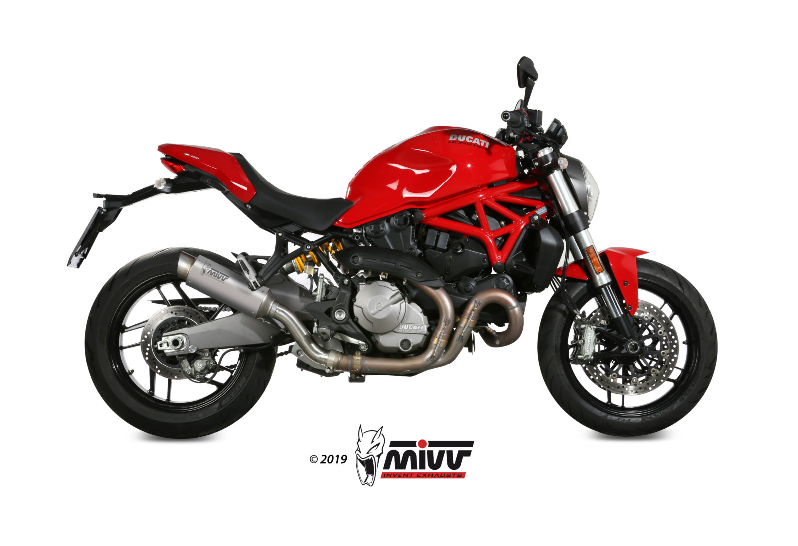 Mivv GP Pro Titanium Slip-on Einddemper met E-keur Ducati Monster 821 2018 > 2020