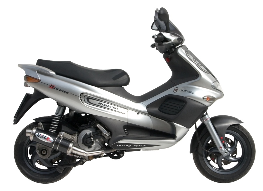 Mivv GP Carbon Slip-on Einddemper met E-keur Gilera Runner 200 2003 \u003e -  Uitlaat kopen? Motordempers.nl is de motor uitlaat specialist!