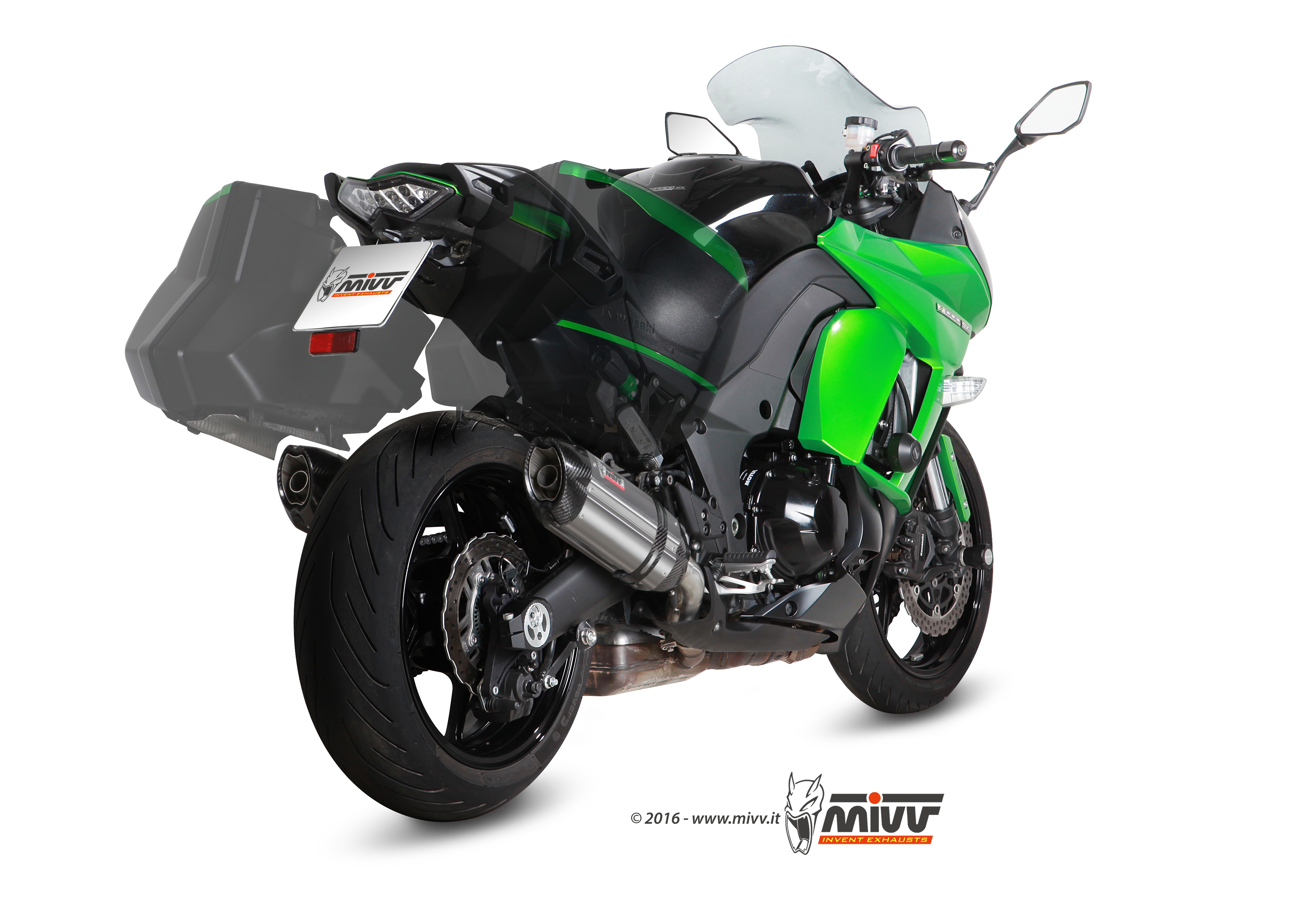 2x Mivv Suono RVS Slip-on Einddempers (L+R) met E-keur Kawasaki Z 1000 SX 2014 > 2019