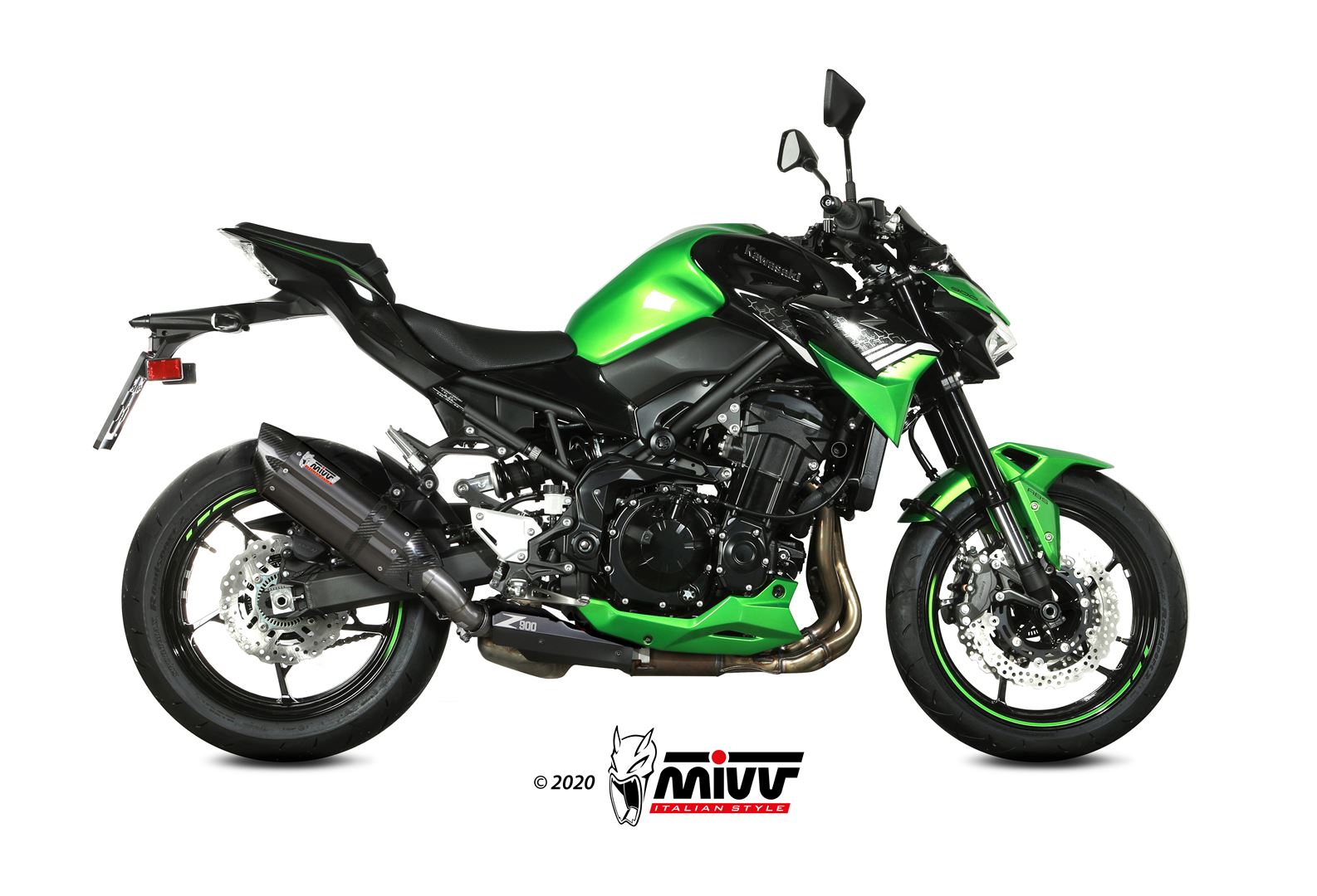 Mivv Suono Steel Black Slip-on Einddemper met E-keur Kawasaki Z900 2020 > 2021