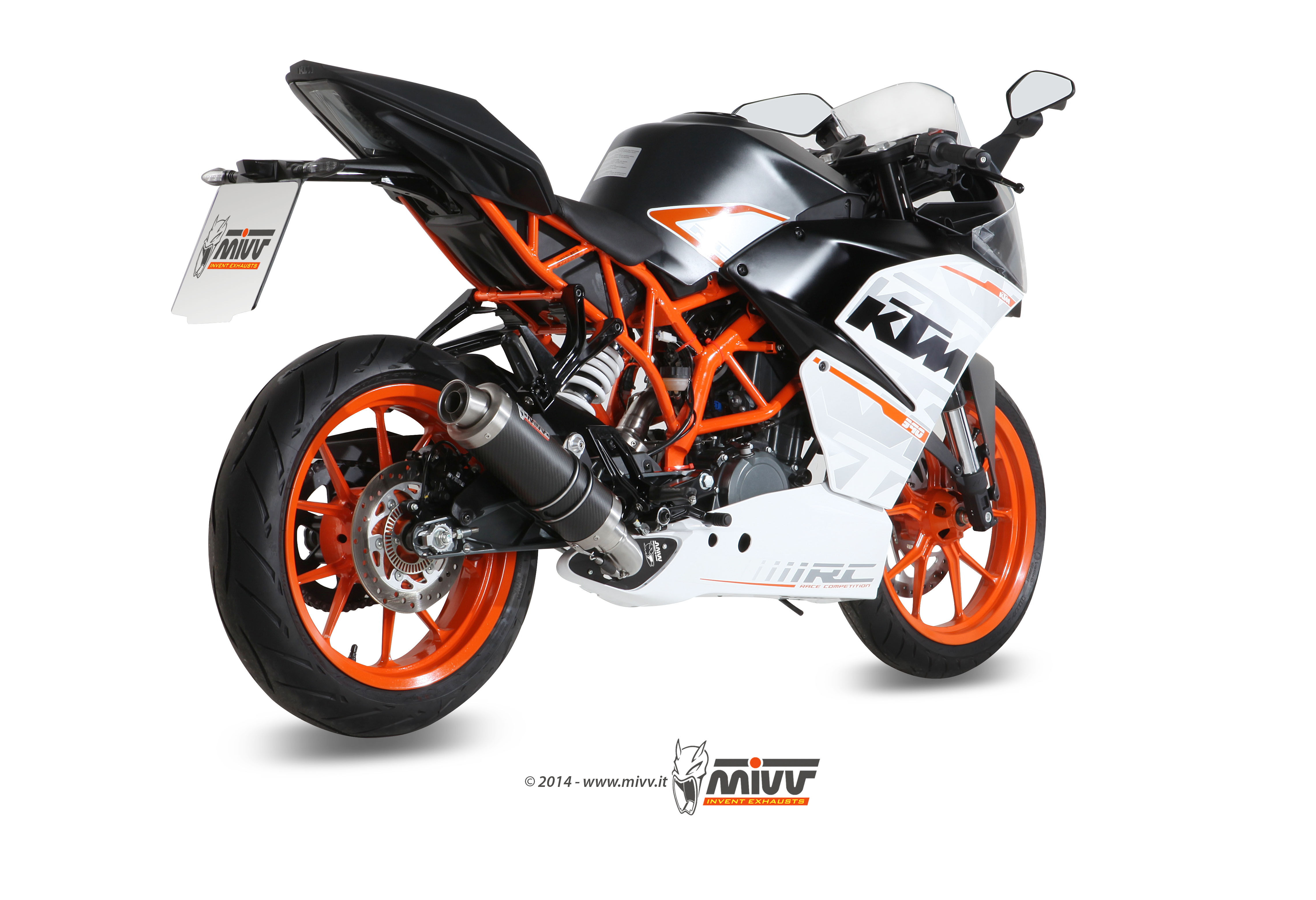 Mivv GP Carbon Compleet Uitlaatsysteem met E-keur KTM RC 390 2014 > 2016