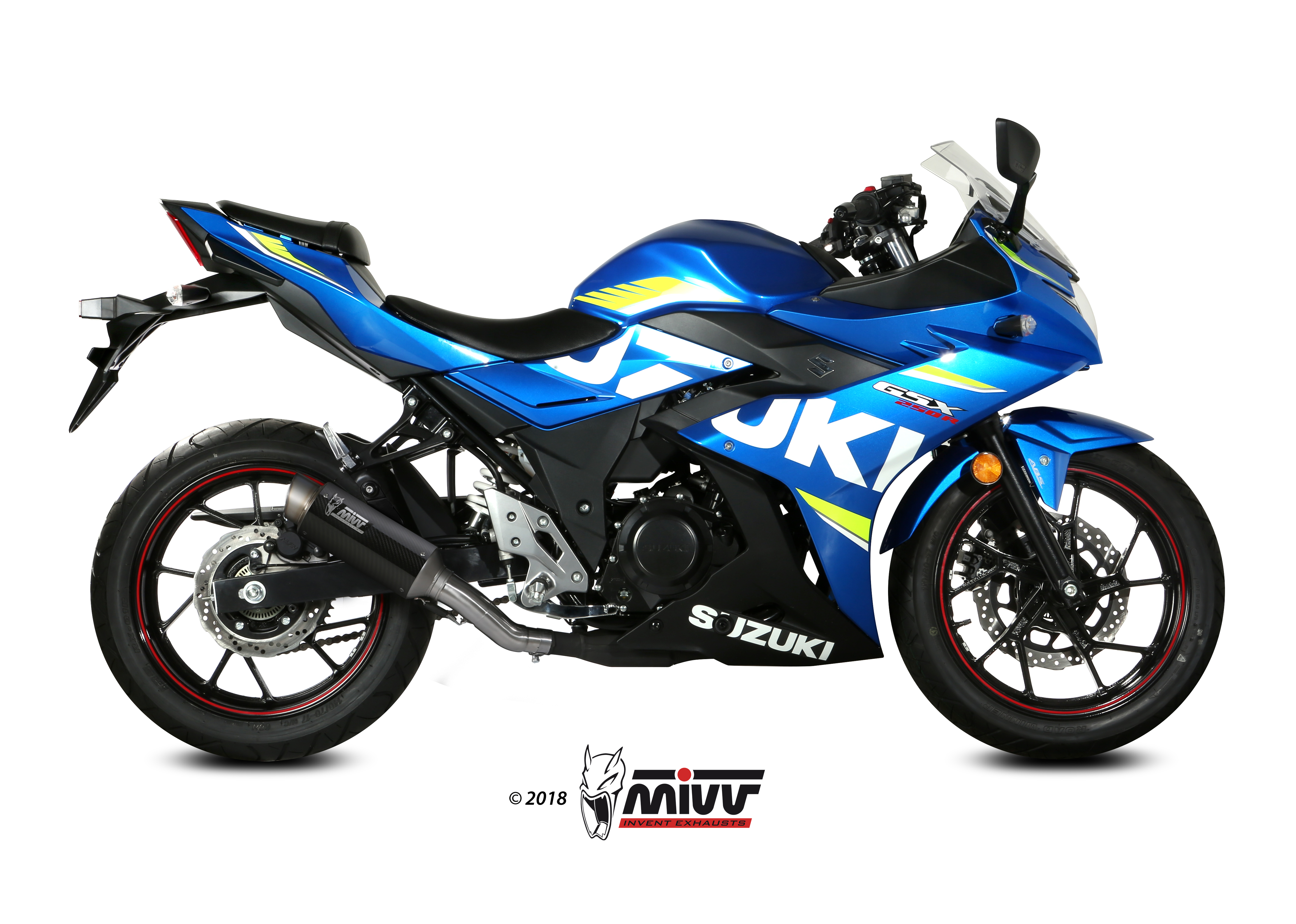 Mivv GP Pro Carbon Slip-on Einddemper met E-keur Suzuki GSX 250 R 2017 -  Uitlaat kopen? Motordempers.nl is de motor uitlaat specialist!