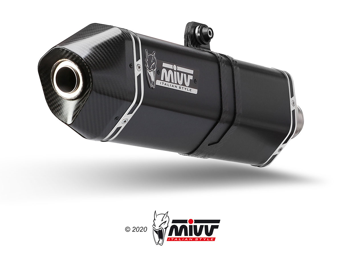 Mivv Speed Edge RVS Black Slip-on Einddemper met E-keur Triumph Tiger Explorer 1200 2012 > 2015