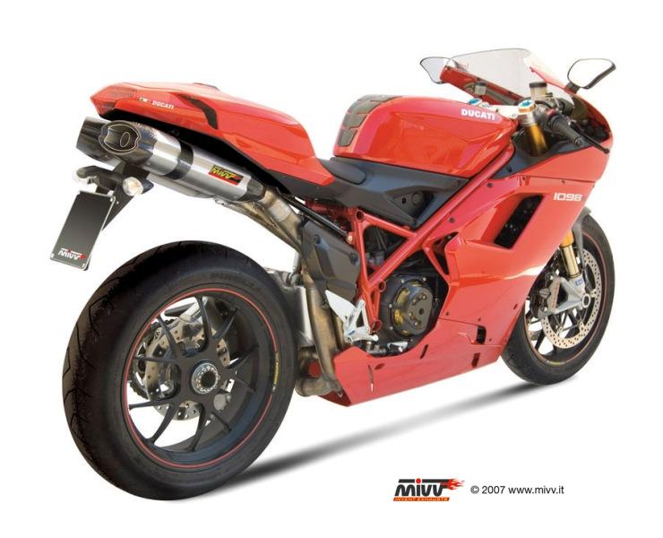 Mivv Suono RVS Dubbele Slip-on Einddemper (L+R) met E-keur Ducati 1098 2007 > 2011