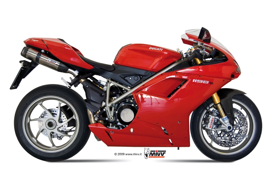 Mivv Suono RVS Dubbele Slip-on Einddemper (L+R) met E-keur Ducati 1198 2009 > 2012
