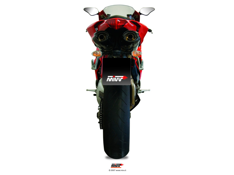 Mivv Suono RVS Dubbele Slip-on Einddemper (L+R) met E-keur Ducati 848 2007 > 2013