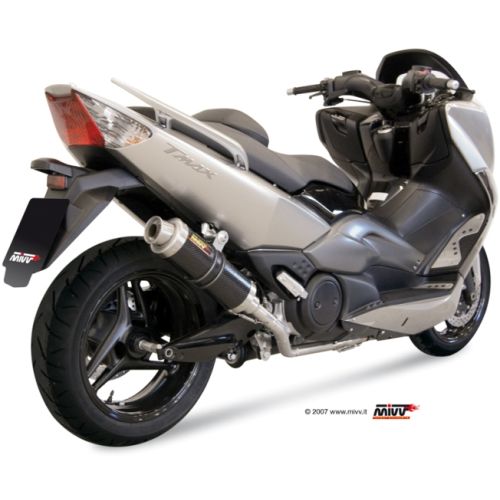 Mivv GP RVS Black Compleet Uitlaatsysteem met E-keur Yamaha T-MAX 500 2008 > 2011