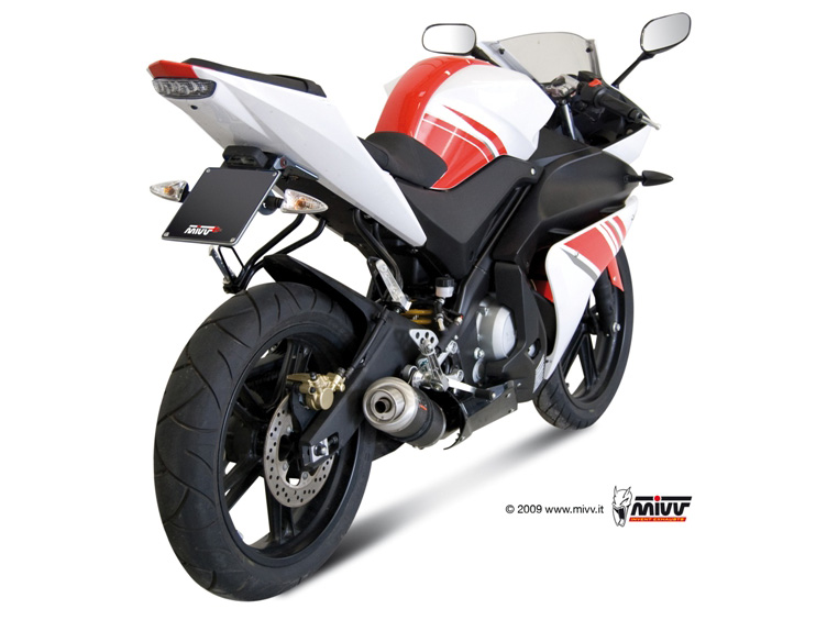 Mivv GP Carbon Compleet Uitlaatsysteem met E-keur Yamaha YZF R125 2008 > 2013