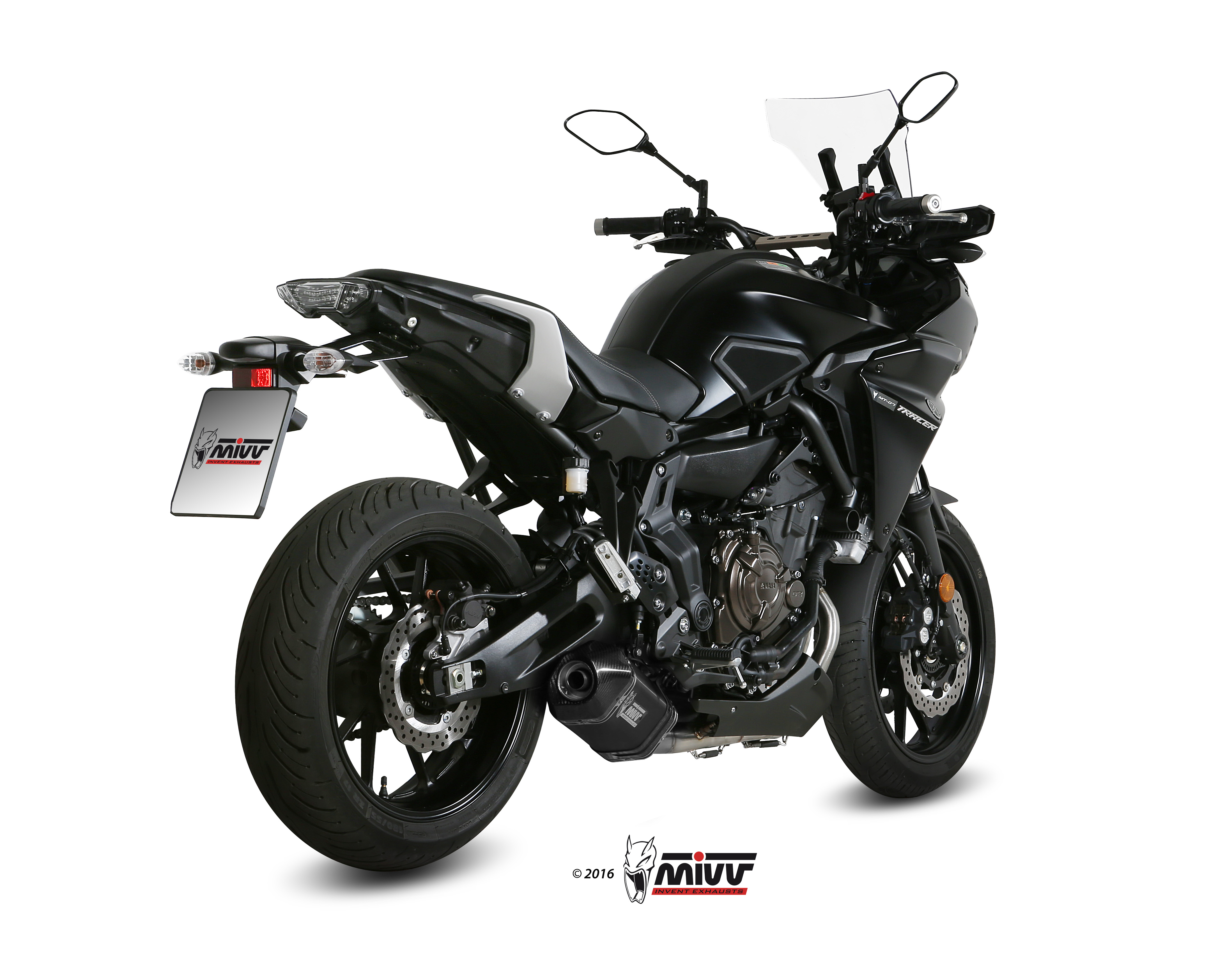 Mivv Speed Edge RVS Black Compleet Uitlaatsysteem met E-keur Yamaha Tracer 700 / GT 2016 > 2022