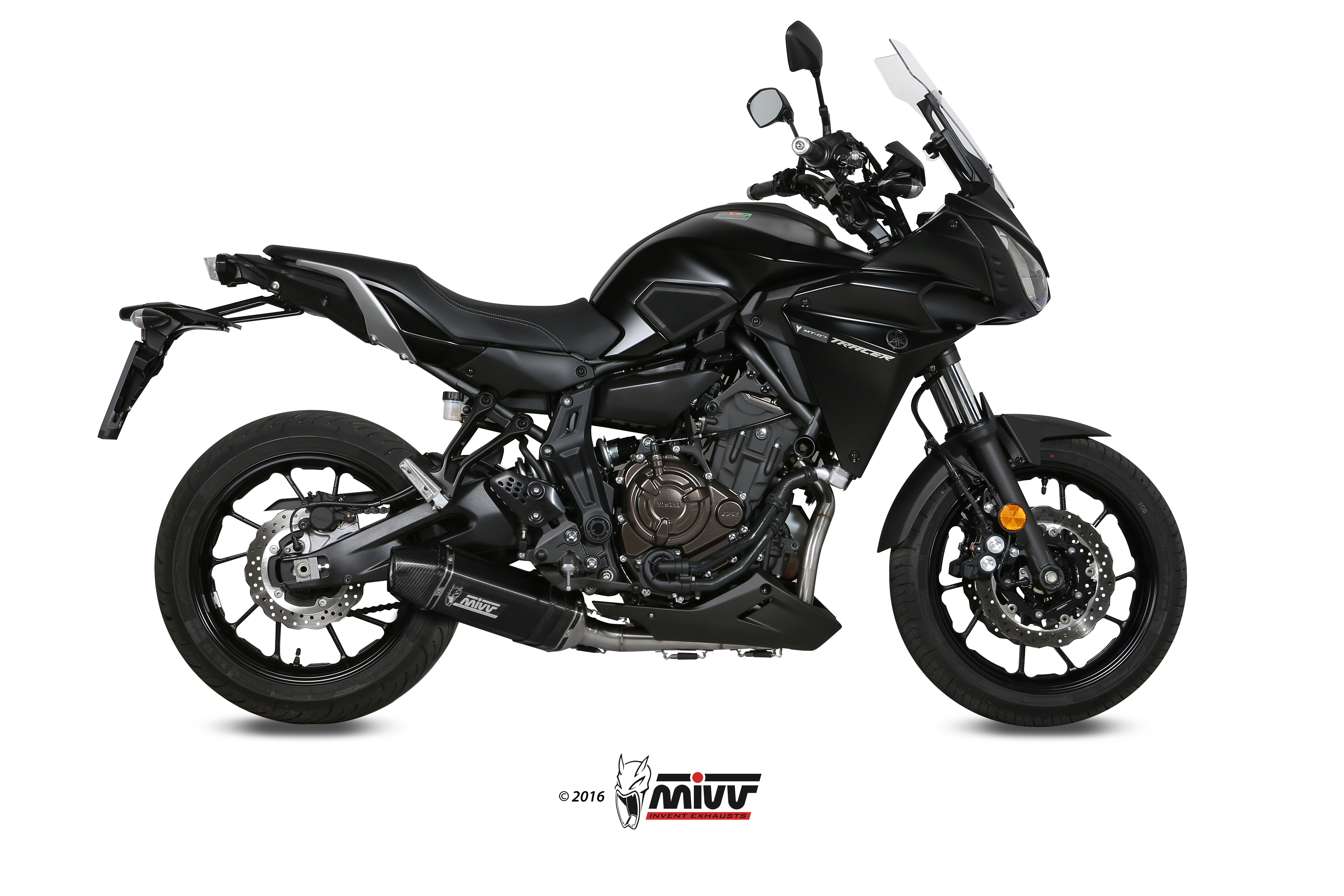 Mivv Speed Edge RVS Black Compleet Uitlaatsysteem met E-keur Yamaha Tracer 700 / GT 2016 > 2021
