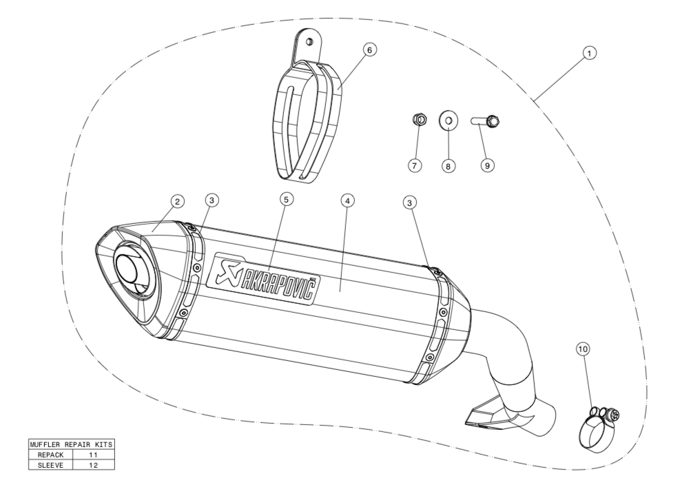 Akrapovic Slip-on Line Carbon Einddemper met E-keur Honda Integra 700 2012 > 2020
