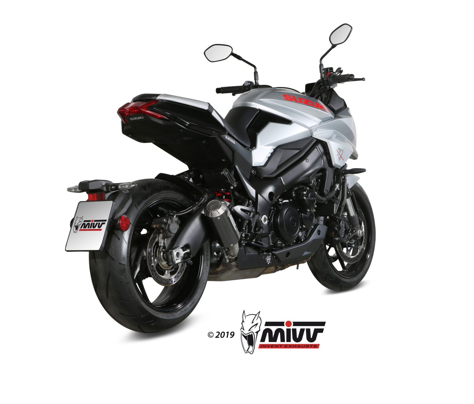 Mivv MK3 Carbon Einddemper met E-keur Suzuki GSX-S 1000 Katana 2019 > 2024