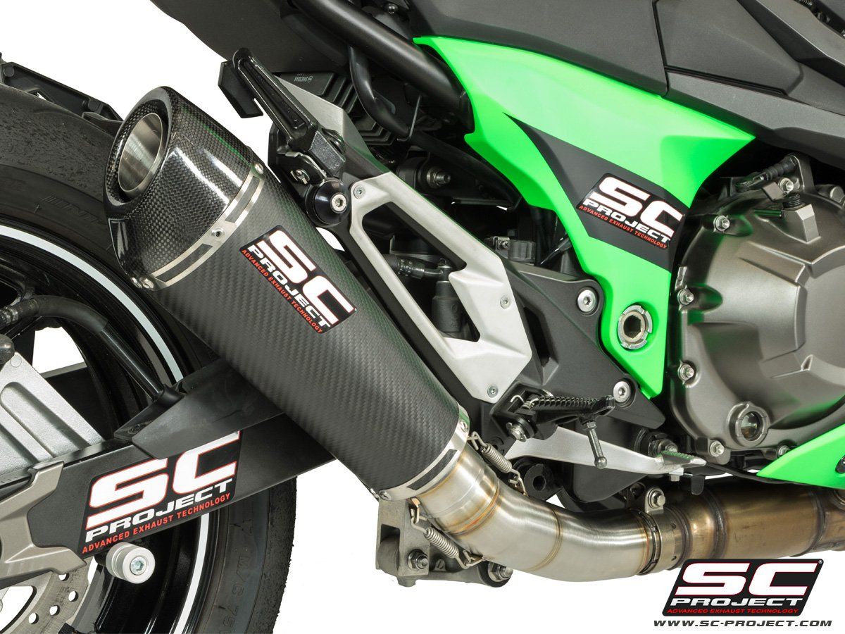 SC-Project Conical Carbon Einddemper met E-keur voor Kawasaki Z 800 E Version 2012 - 2016