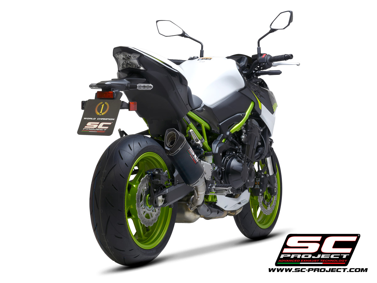 SC Project SC1-S Carbon Einddemper met E-keur Kawasaki Z900 2020 - 2022