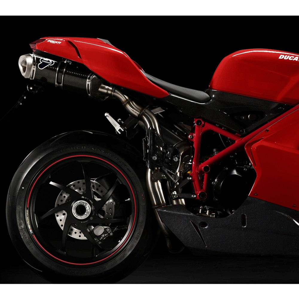Termignoni D113 Carbon Einddemper Set Racing 94dB zonder E-keur Ducati 848 / Evo 2008 2012