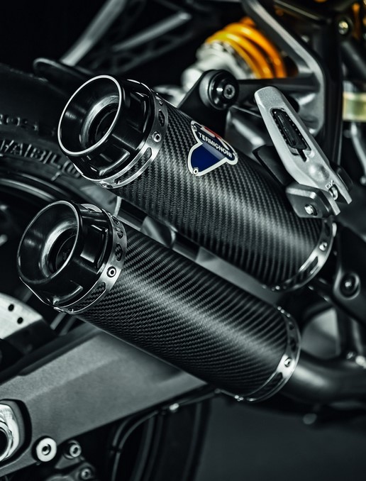 Termignoni Double Exit Carbon Einddemper Set zonder E-keur Ducati Monster 821 2018 - 2020