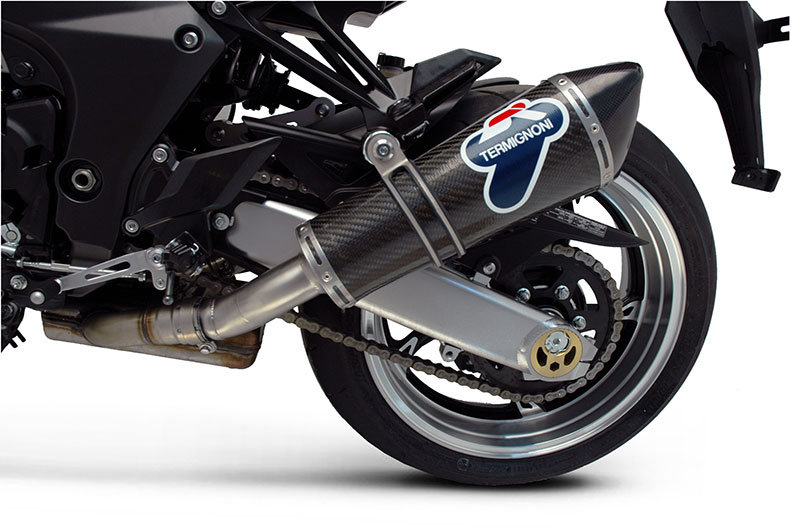 Termignoni Carbon Dubbele Einddemper (L+R) Set met E-keur Kawasaki Z 1000 2010 - 2014