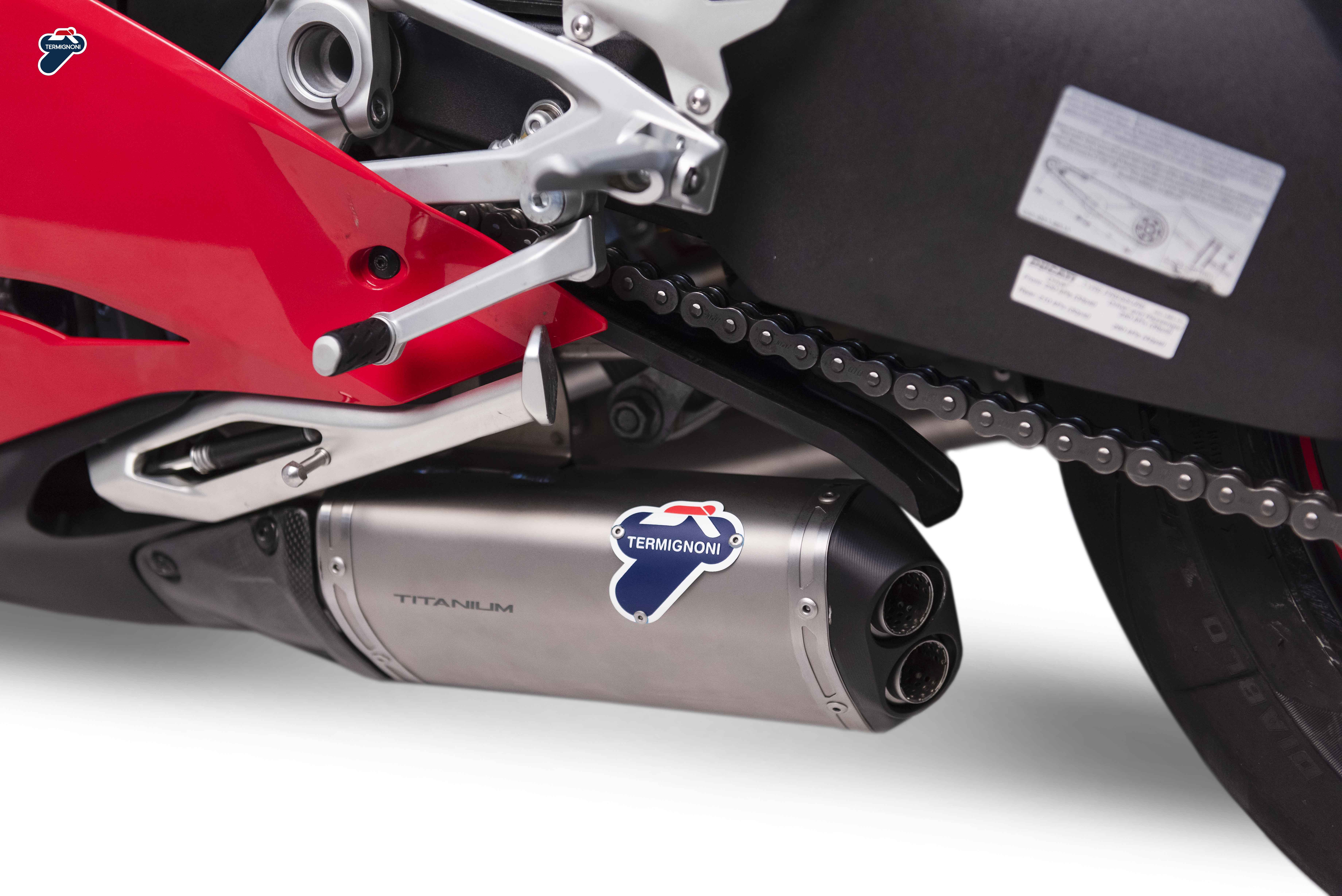 Termignoni D184 Titanium Einddemperset zonder E-keur incl. UpMap Module Ducati Panigale V4 2018 2019