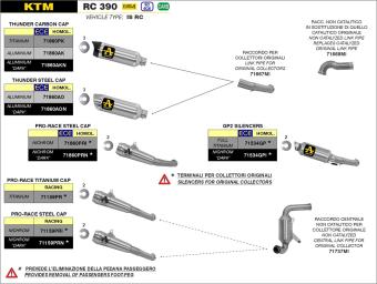 Arrow Einddemper GP2 volledig Titanium met E-keur KTM RC 390 2017 - 2020