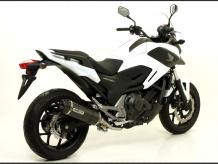 Arrow Race-Tech Aluminium Black Einddemper met E-keur incl.  Linkpipe Honda NC 700 X / S 2012 - 2014