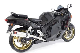 BWE RVS Ovaal 400mm Slip-On Einddemper Paar (L+R) zonder E-keur Hayabusa 2002 - 2007 K2-K7