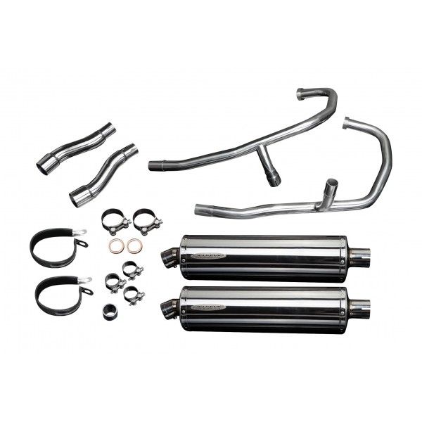 Delkevic volledig systeem Oval RVS 450mm - GPZ500S EX500C(1987-2007)