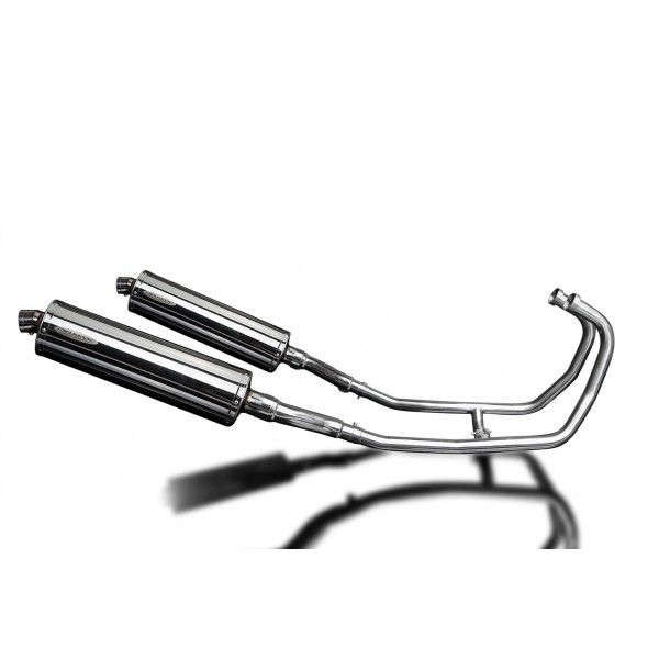 Delkevic volledig systeem Oval RVS 450mm - GPZ500S EX500C(1987-2007)