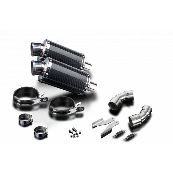 Delkevic slip-on kit Oval Carbon 225mm - Monster 696 (2008-2014)