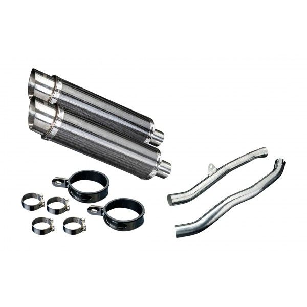 Delkevic slip-on kit Round Carbon 350mm - ZZR1400/ZX14 (2006-2007)
