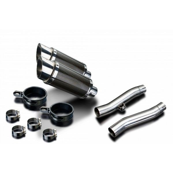 Delkevic slip-on kit Round Carbon 200mm - Trident 750 (1994-1998)