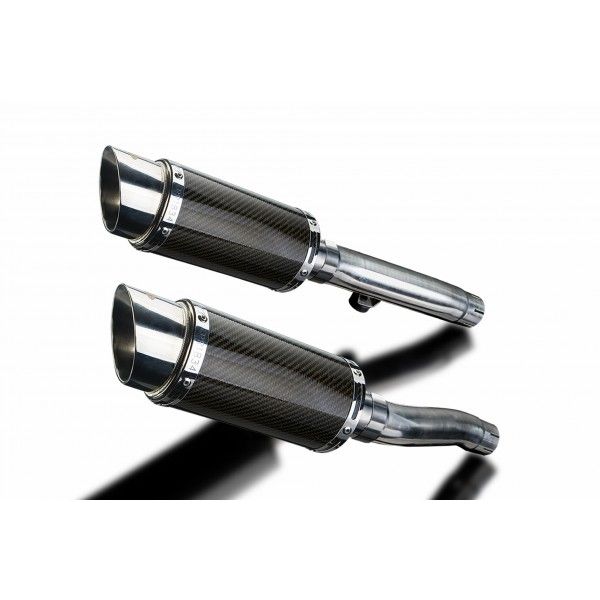 Delkevic slip-on kit Round Carbon 200mm - Trident 750 (1994-1998)