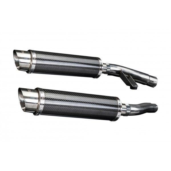 Delkevic slip-on kit Round Carbon 350mm - Trophy 1200 (1995-2003)