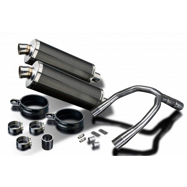 Delkevic slip-on kit Oval Carbon 350mm - CB900F HORNET (2001-2009)