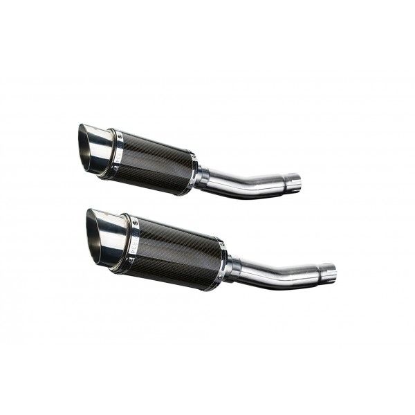 Delkevic slip-on kit Round Carbon 200mm - CB500T (1975-1976)