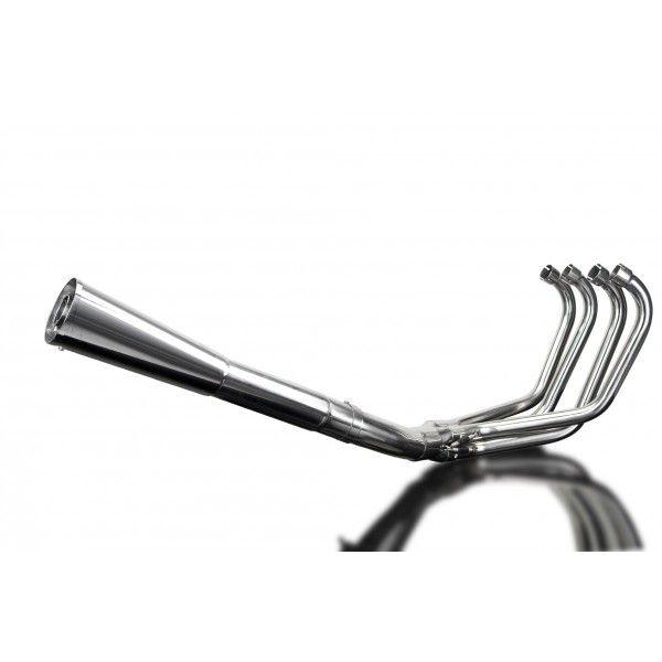 Delkevic 8" Round Carbon Slip-On Exhaust Muffler Kit For Yamaha FZ6 2004-2010
