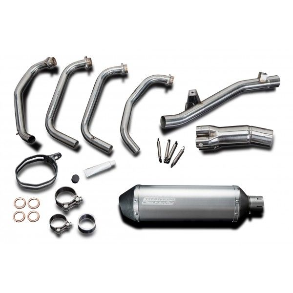 Delkevic volledig systeem X-Oval Titanium 343mm - GSX750 (1998-2002)