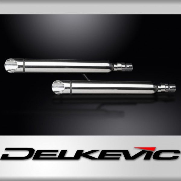 Delkevic slip-on kit Round RVS 550mm - VTX1300 04-09